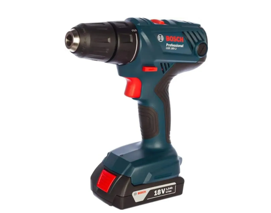 Bosch GSR 180 LI, 1.5Ач, с двумя аккумуляторами (06019F8109)