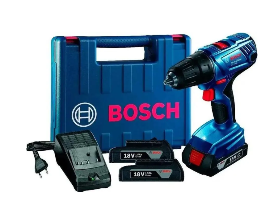 Bosch GSB 180-LI, 2Ач, с двумя аккумуляторами (06019F8307)