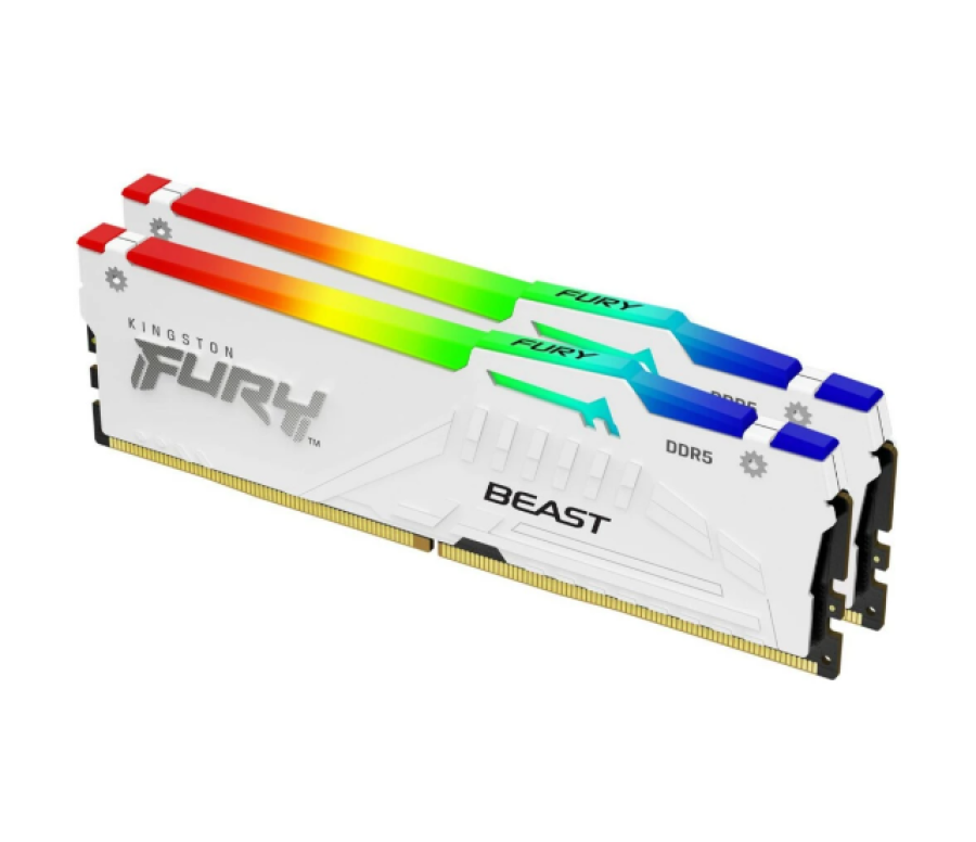 Kingston Fury Beast White RGB 64Gb DDR5 6000MHz (2x32Gb KIT) (KF560C36BWEAK2-64)