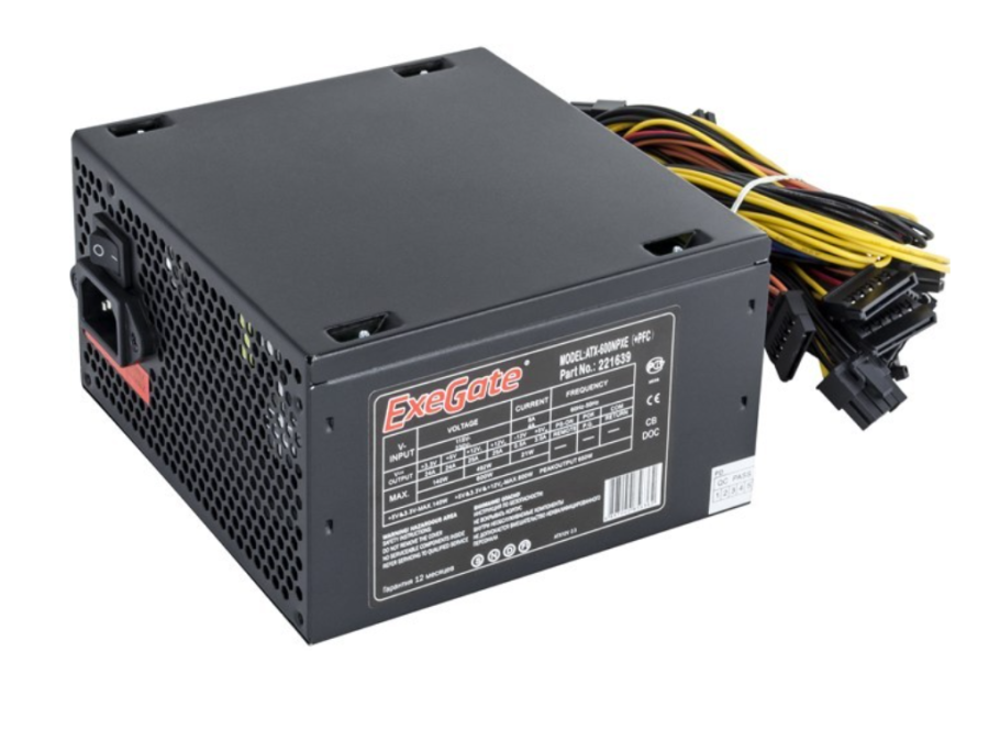 ExeGate 600NPXE (+PFC) 600W (EX221639RUS-PC)