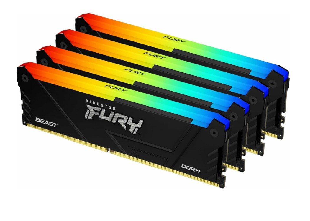 Kingston Fury Beast Black RGB 32Gb DDR4 2666MHz (4x8Gb KIT) (KF426C16BB2AK4/32)