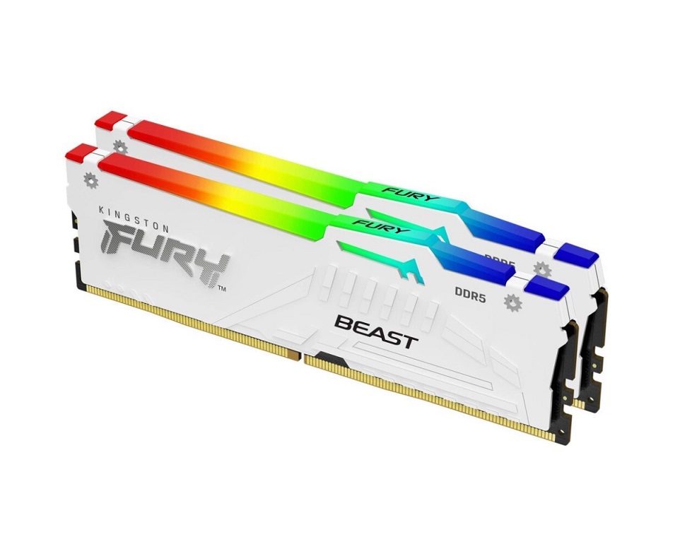 Kingston Fury Beast White RGB 32Gb DDR5 6000MHz (2x16Gb KIT) (KF560C36BWE2AK2-32)