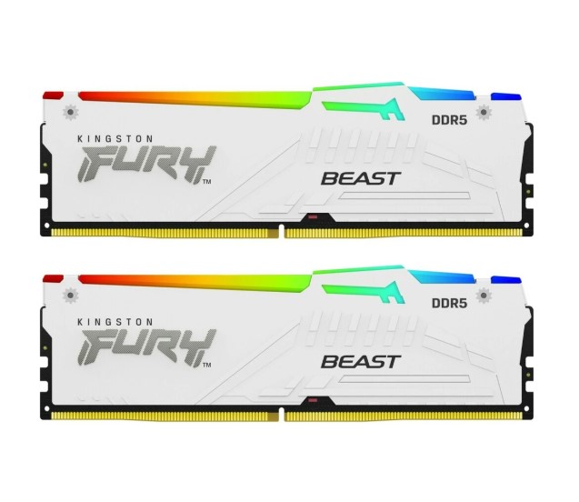 Kingston Fury Beast White RGB 32Gb DDR5 5200MHz (2x16Gb KIT) (KF552C40BWAK2-32)