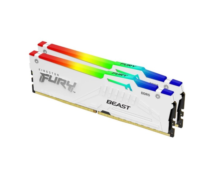 Kingston Fury Beast White RGB 32Gb DDR5 5200MHz (2x16Gb KIT) (KF552C36BWEAK2-32)