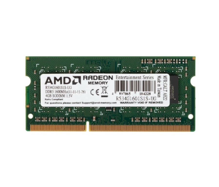 AMD 4Gb DDR-III 1600MHz SO-DIMM (R534G1601S1S-UG)