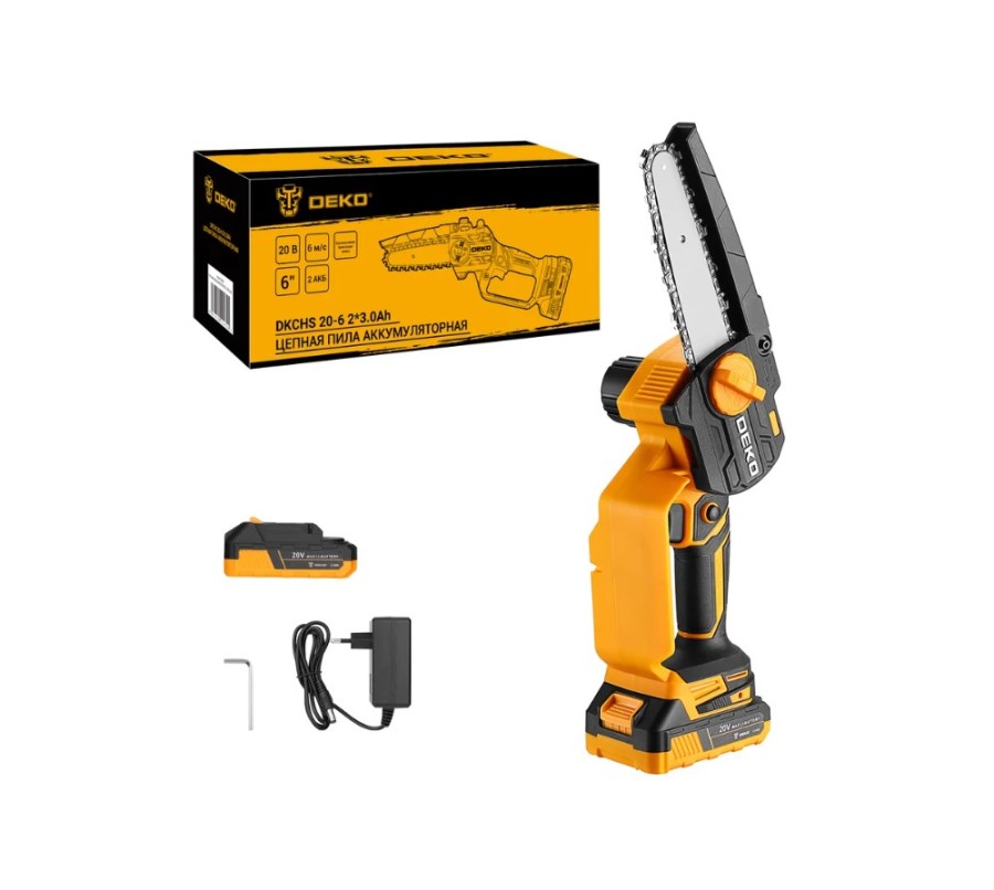 DEKO DKCHS 20-6, 20В, 2x3.0Ач (063-4481-1)