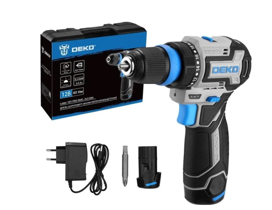 DEKO Loner 12V Pro, 3Ач, с двумя аккумуляторами (085-1122)