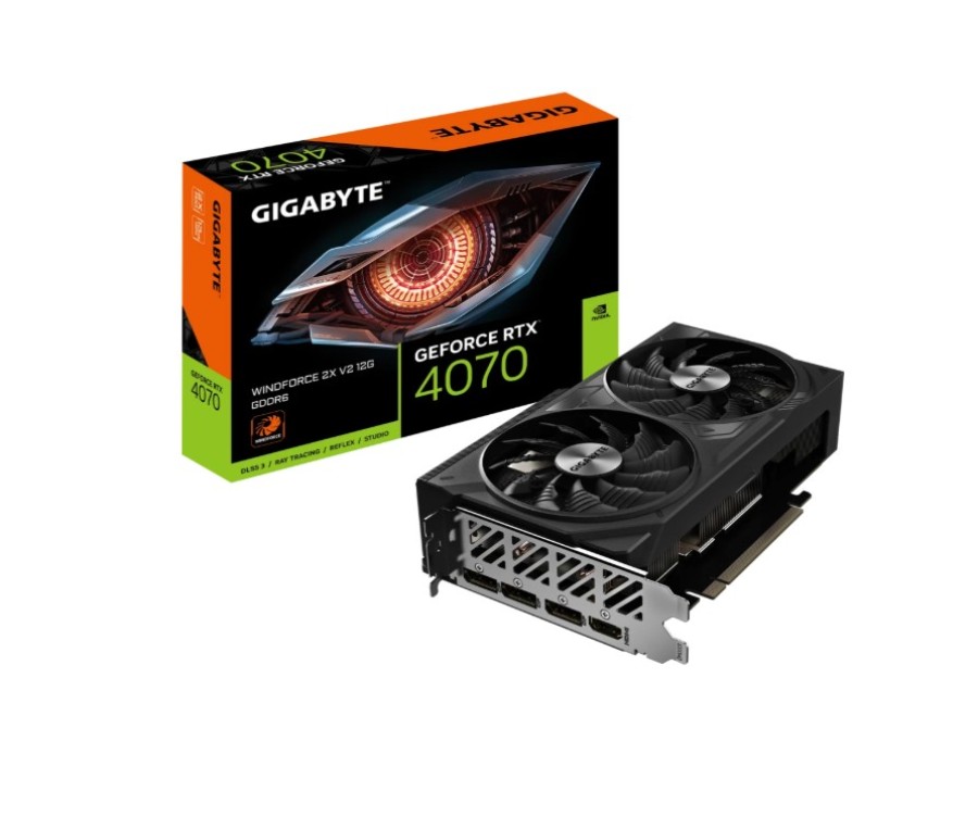 Gigabyte 12Gb NVIDIA GeForce RTX 4070 (GV-N4070WF2V2-12GD)
