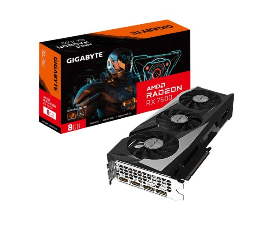 Gigabyte RX7600 GAMING OC 8GB GDDR6 128bit 2xDP 2xHDMI 3FAN RTL (GV-R76GAMING OC-8GD 1.1)