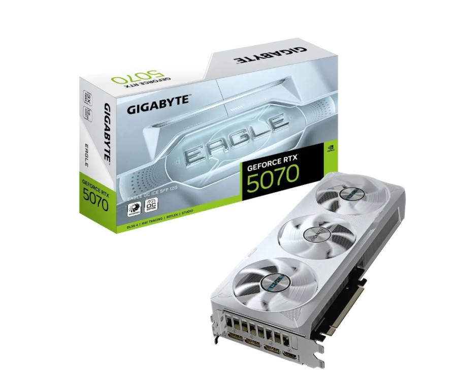 Gigabyte NVIDIA GeForce RTX 5070 12ГБ Eagle, GDDR7, OC, Ret (GV-N5070EAGLEOC ICE-12GD 1.0)