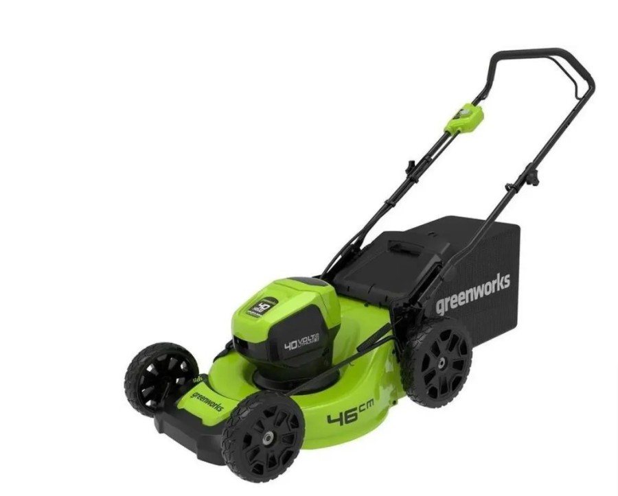 GREENWORKS GD40LM46HP, 46см, несамоходная, без АКБ, без ЗУ (2514407)