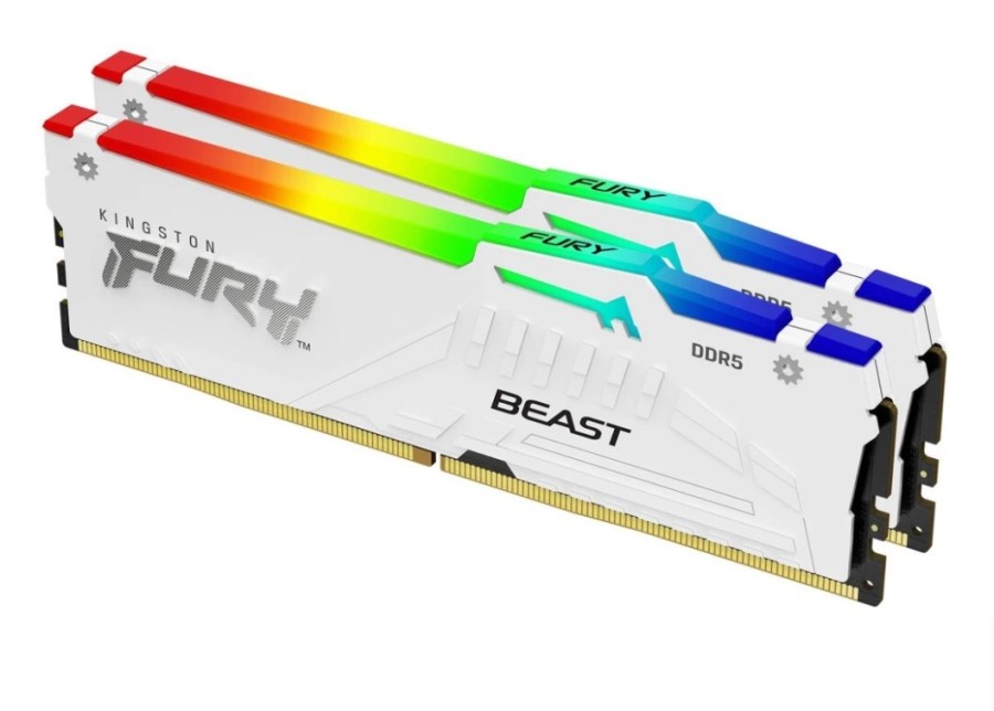 Kingston Fury Beast White RGB 32Gb DDR5 5600MHz (2x16Gb KIT) (KF556C36BWEAK2-32)