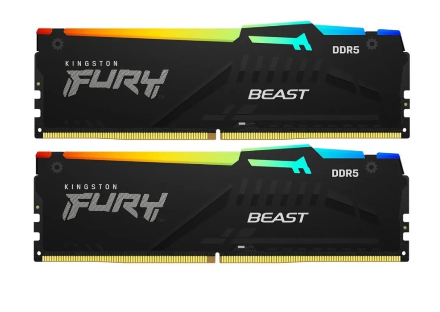Kingston Fury Beast Black RGB 16Gb DDR5 6000MHz (2x8Gb KIT) (KF560C30BBEAK2-16)