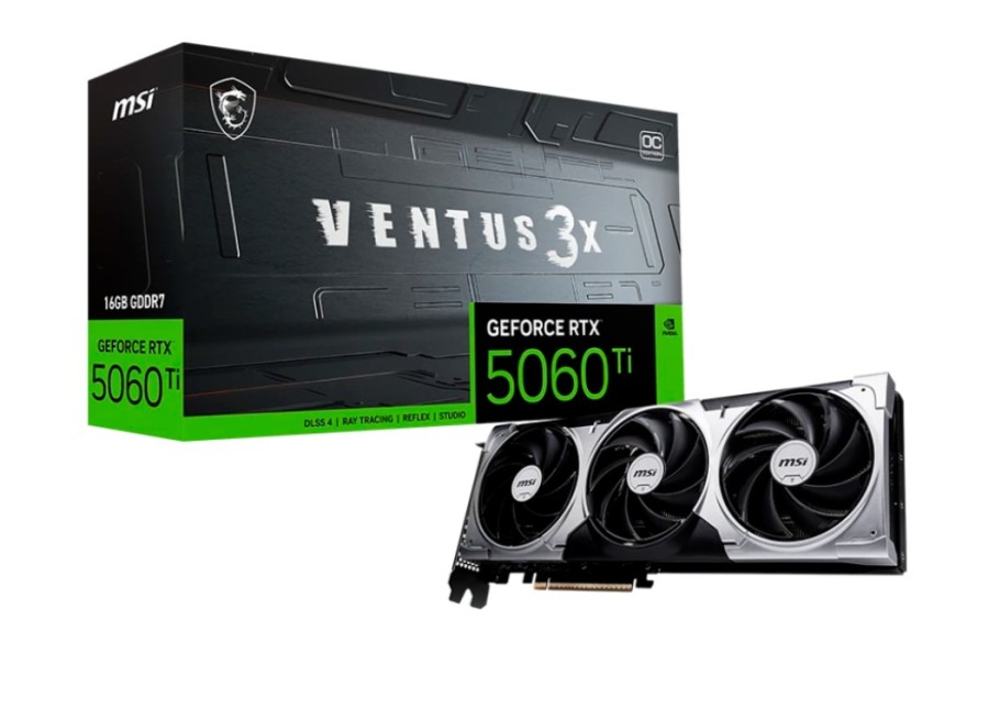 MSI OC 16Gb NVIDIA GeForce RTX 5060 Ti (RTX 5060 Ti 16G VENTUS 3X OC)