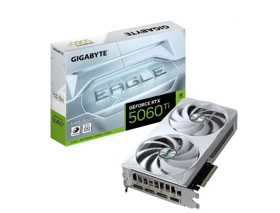 Gigabyte NVIDIA GeForce RTX 5060TI 8ГБ Eagle, GDDR7, OC, Ret (GV-N506TEAGLEOC ICE-8GD 1.0)