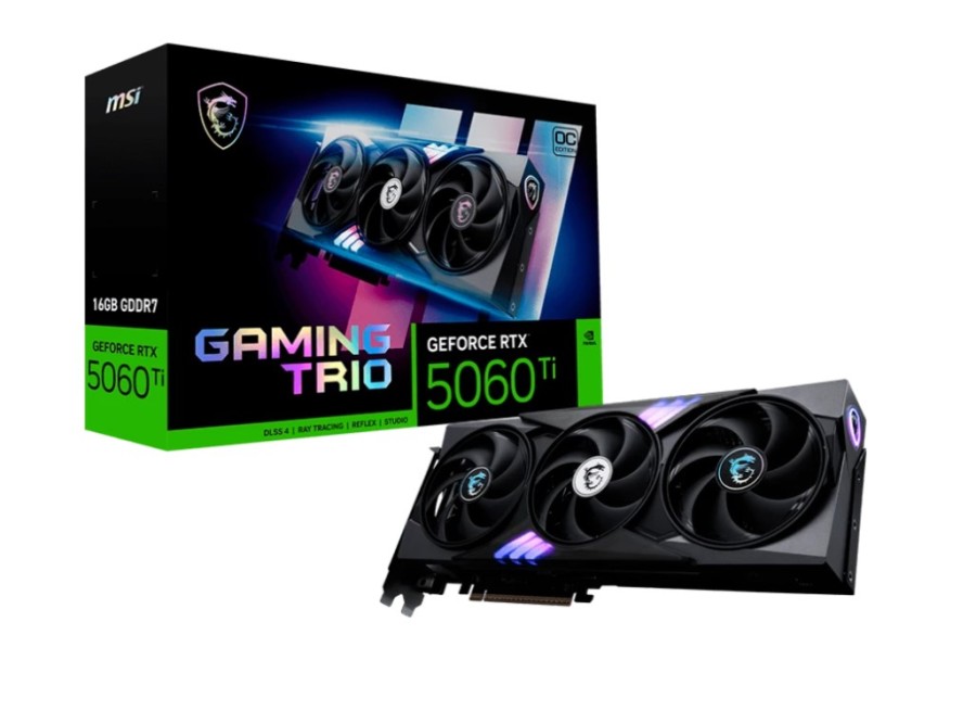 MSI OC 16Gb NVIDIA GeForce RTX 5060 Ti (RTX 5060 Ti 16G GAMING TRIO OC)