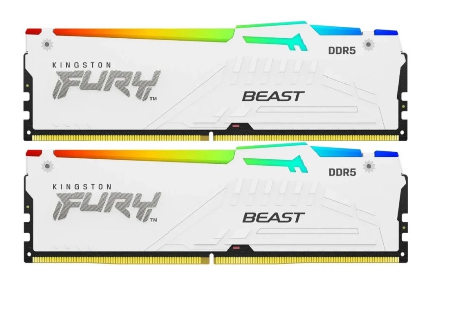 Kingston Fury Beast White RGB 64Gb DDR5 6000MHz (2x32Gb KIT) (KF560C30BWEAK2-64)