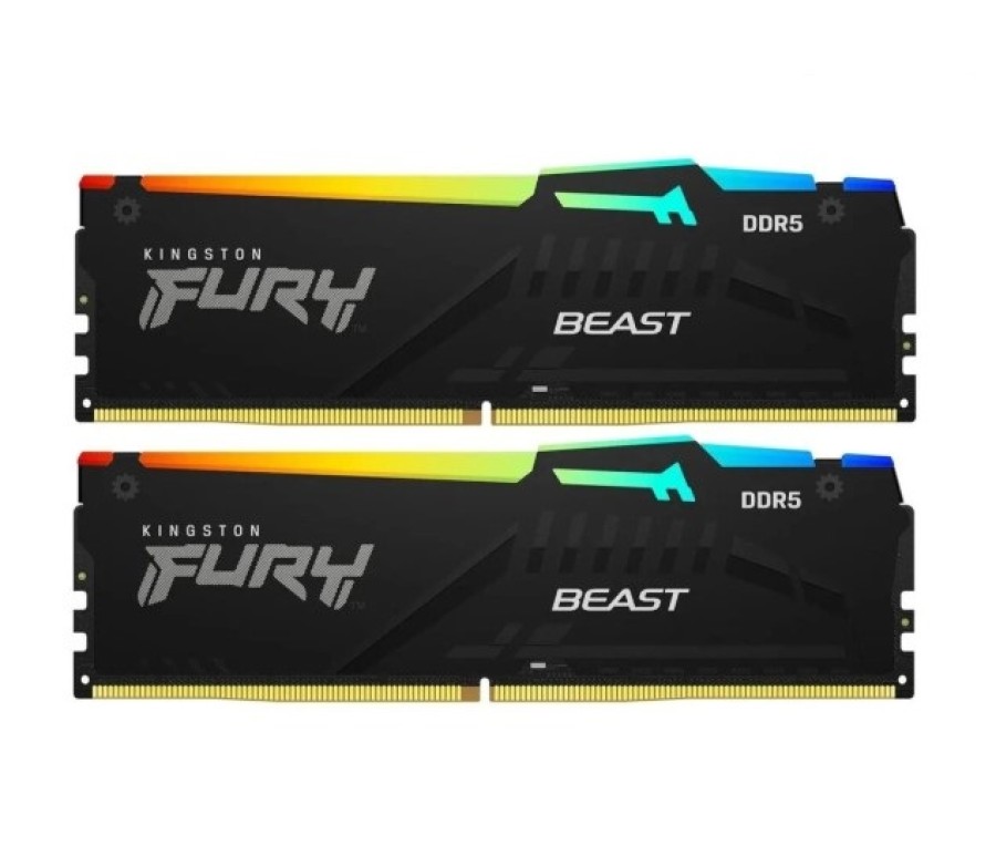 Kingston Fury Beast Black RGB 64Gb DDR5 6000MHz (2x32Gb KIT) (KF560C30BBAK2-64)