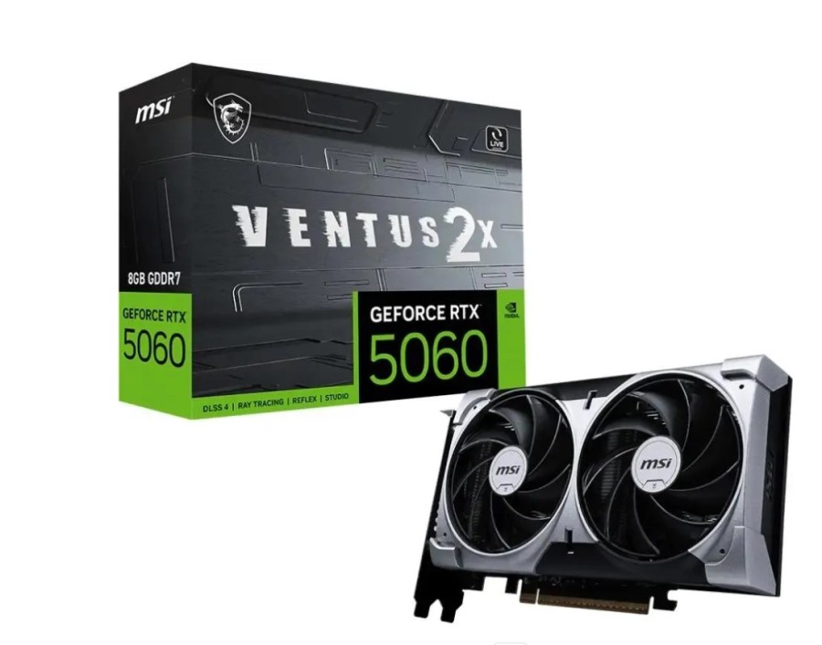 MSI NVIDIA GeForce RTX 5060 8ГБ Ventus 2X, GDDR7 (RTX 5060 8G VENTUS 2X)