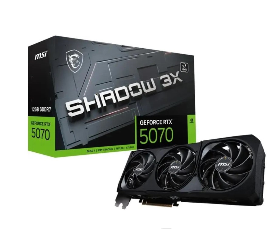 MSI NVIDIA GeForce RTX 5070 RTX 5070 12G SHADOW 3X 12ГБ Shadow 3X, GDDR7 (RTX 5070 12G SHADOW 3X)