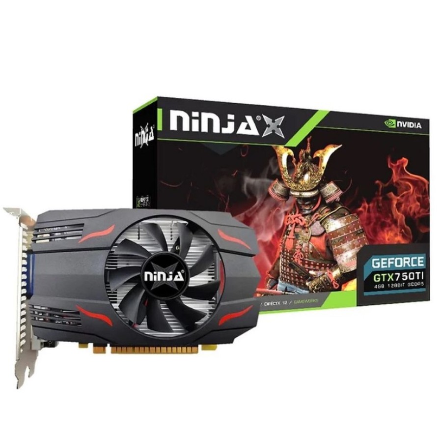 Ninja (Sinotex) GTX750Ti 4GB GDDR5 128bit VGA DVI HDMI 1FAN RTL (NF75TI045F)