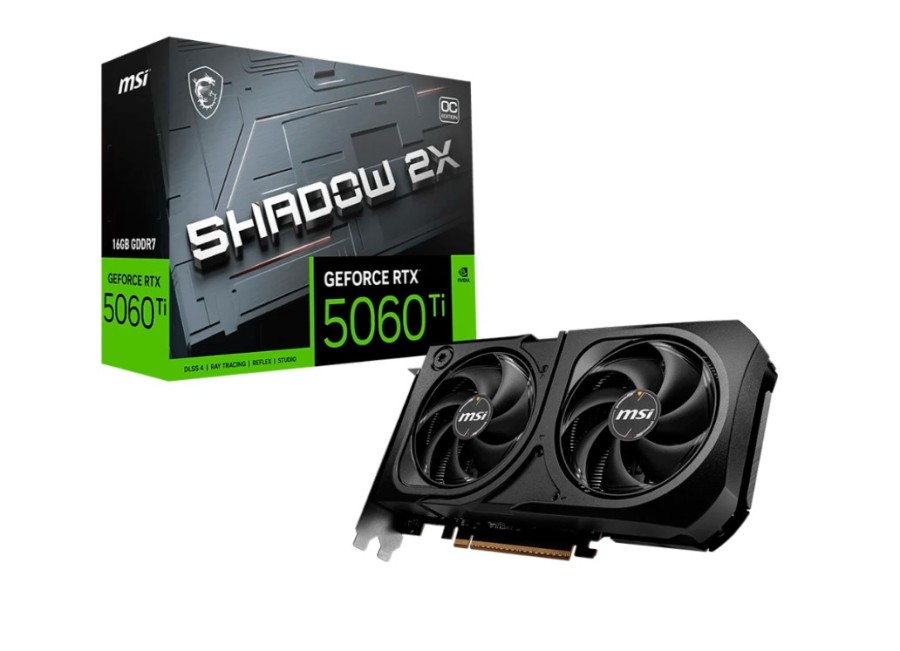 MSI OC 16Gb NVIDIA GeForce RTX 5060 Ti (RTX 5060 TI 16G SHADOW 2X OC PLUS)