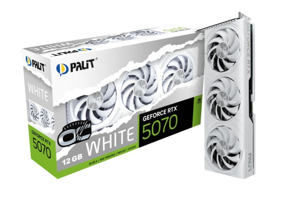 Palit White OC 12Gb NVIDIA GeForce RTX 5070 (NE75070U19K9-GB2050W)