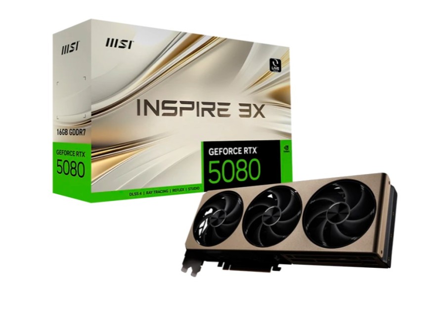 MSI 16Gb NVIDIA GeForce RTX 5080 (RTX 5080 16G INSPIRE 3X)