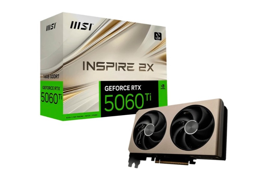 MSI 16Gb NVIDIA GeForce RTX 5060 Ti (RTX 5060 Ti 16G INSPIRE 2X)