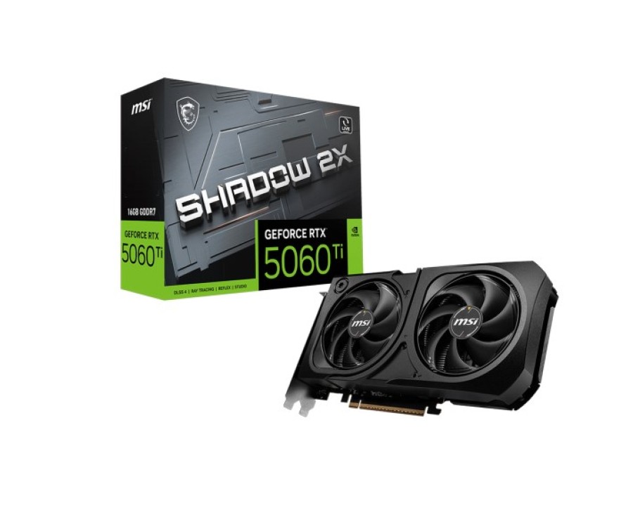 MSI RTX5060Ti SHADOW 2X PLUS 16GB GDDR7 128bit 3xDP HDMI 2FAN RTL (RTX 5060 Ti 16G SHADOW 2X PLUS)