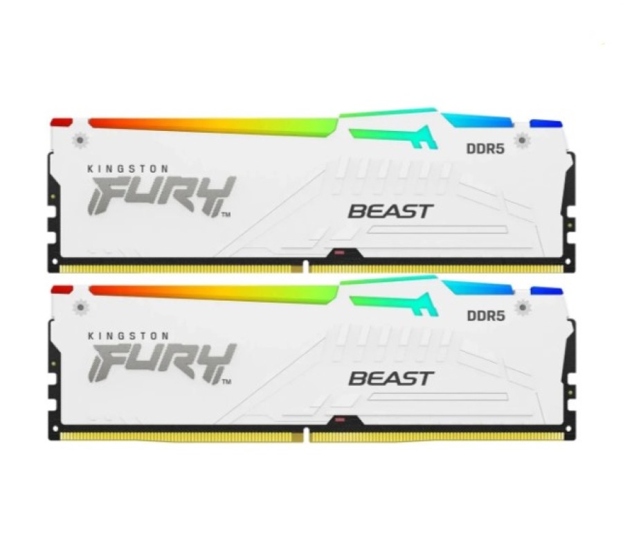 Kingston Fury Beast White RGB 32Gb DDR5 6000MHz (2x16Gb KIT) (KF560C30BWEAK2-32)