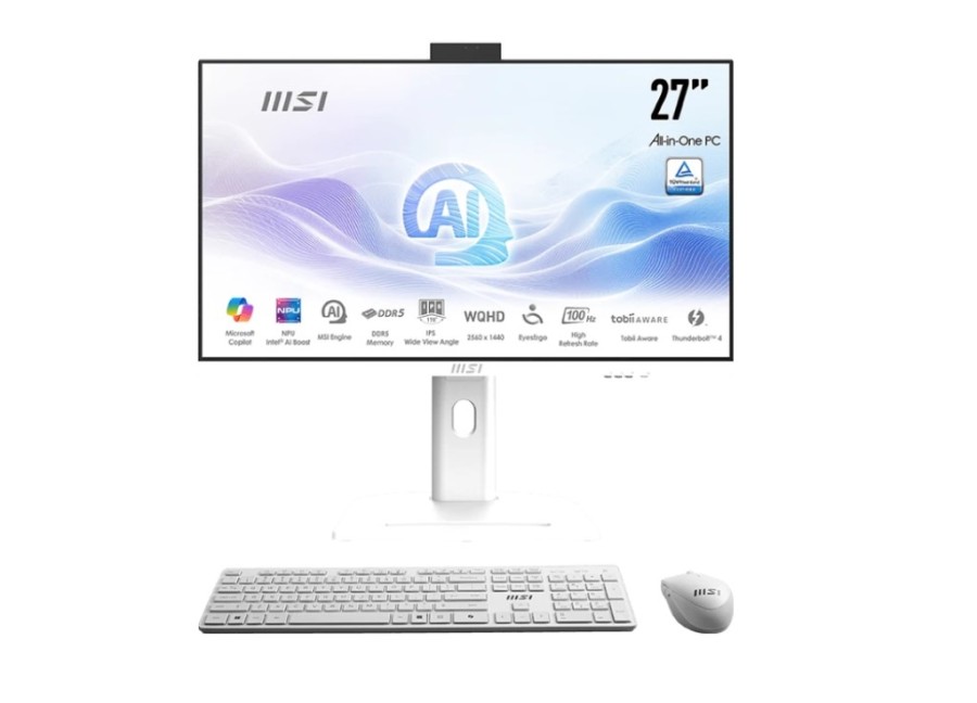 MSI Modern AM273QP AI 1UM-094XRU Intel Core Ultra 7 155H 1400 МГц/32768 Mb/1024 Gb SSD/27" Full HD 2560x1440/DVD нет/Intel Graphics/Без ОС (9S6-AF0112-293) Белый