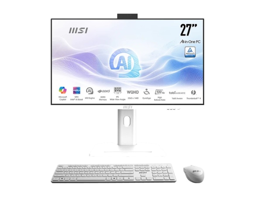 MSI Modern AM273QP AI Intel Core Ultra 7 155U 1700 МГц/16384 Mb/1024 Gb SSD/27" Full HD 2560x1440/DVD нет/Intel Graphics/Без ОС (9S6-AF0112-273) White