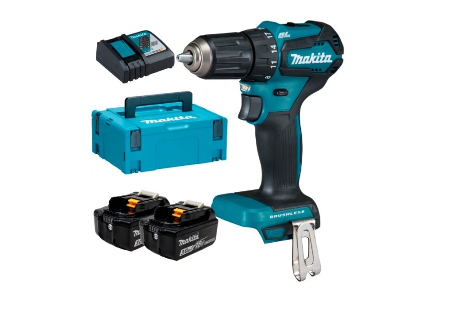 Makita DDF485RFJ, 3Ач, с двумя аккумуляторами