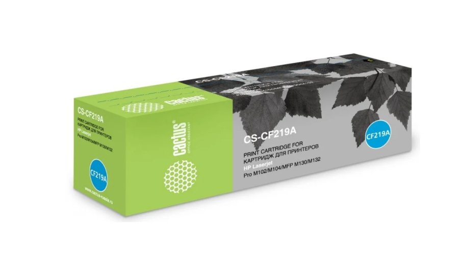 Cactus CS-CF219A черный (12000 стр) для HP LaserJet M104a Pro, M104w Pro, M132a Pro, M132fn Pro, M132fw Pro, M132nw Pro