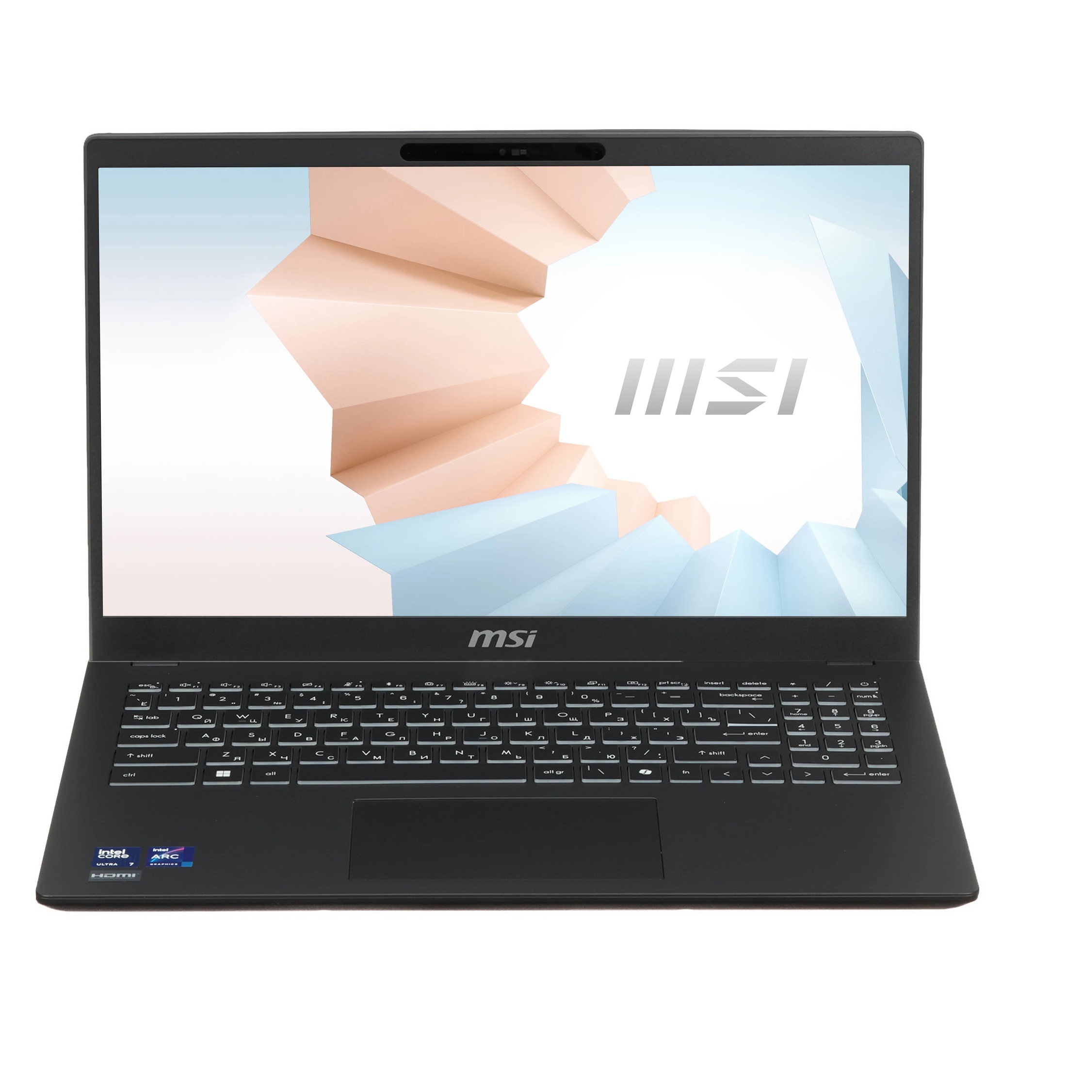 MSI Modern 15 H AI C1MG-009XRU Intel Core Ultra 5 125H 1200MHz/15.6"/1920х1080/16GB/512GB SSD/Intel Arc Graphics/Wi-Fi/Bluetooth/Без ОС (9S7-15H551-009) Black