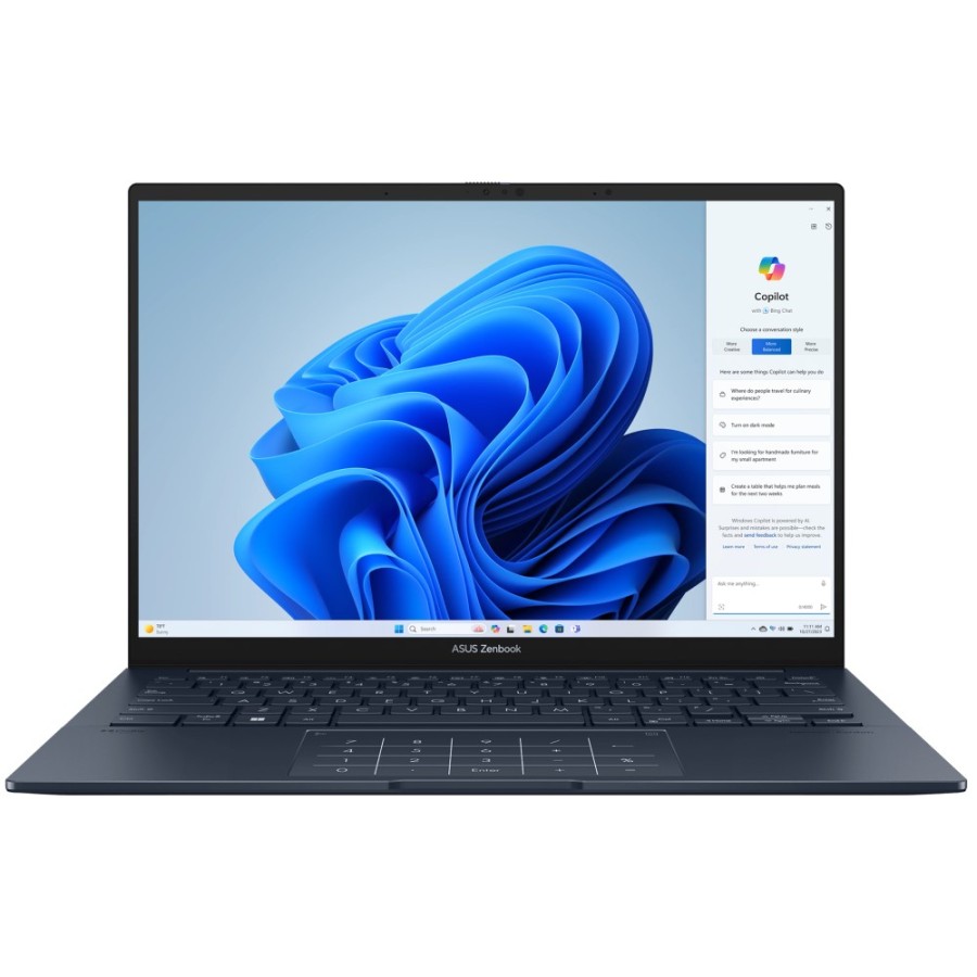 ASUS Zenbook 14 OLED UX3405MA-QD992 Intel Core Ultra 9 185H 3900MHz/14"/1920x1200/16GB/512GB SSD/Intel Arc Graphics/Wi-Fi/Bluetooth/Без ОС (90NB11R1-M01SU0) Blue
