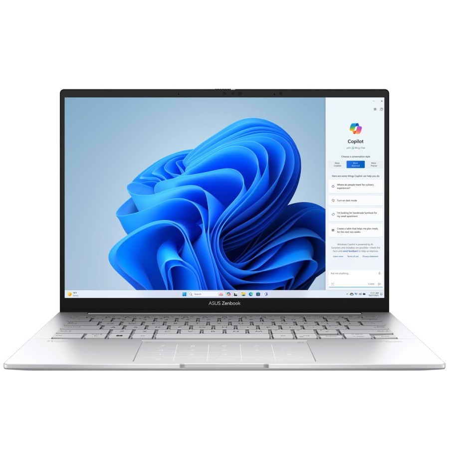 ASUS Zenbook 14 OLED UX3405MA-QD988 Intel Core Ultra 5 125H 3600MHz/14"/1920x1200/16GB/512GB SSD/Intel Arc Graphics/Wi-Fi/Bluetooth/Без ОС (90NB11R2-M01SN0) Silver
