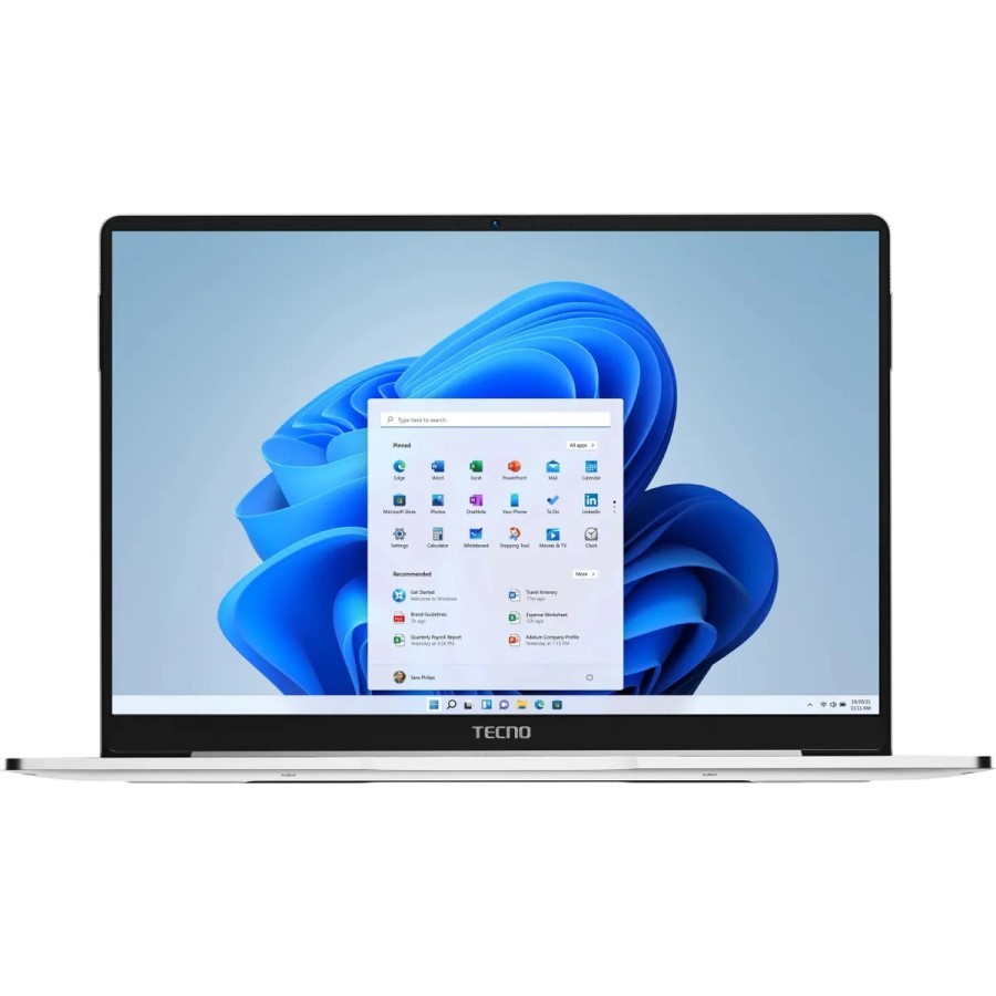 Tecno MegaBook T1 AMD Ryzen 5 5560U 2300MHz/15.6"/1920x1080/16GB/1024GB SSD/AMD Radeon Vega 6/Wi-Fi/Bluetooth/Без ОС (TCN-T1R5D15.1.SL) Silver