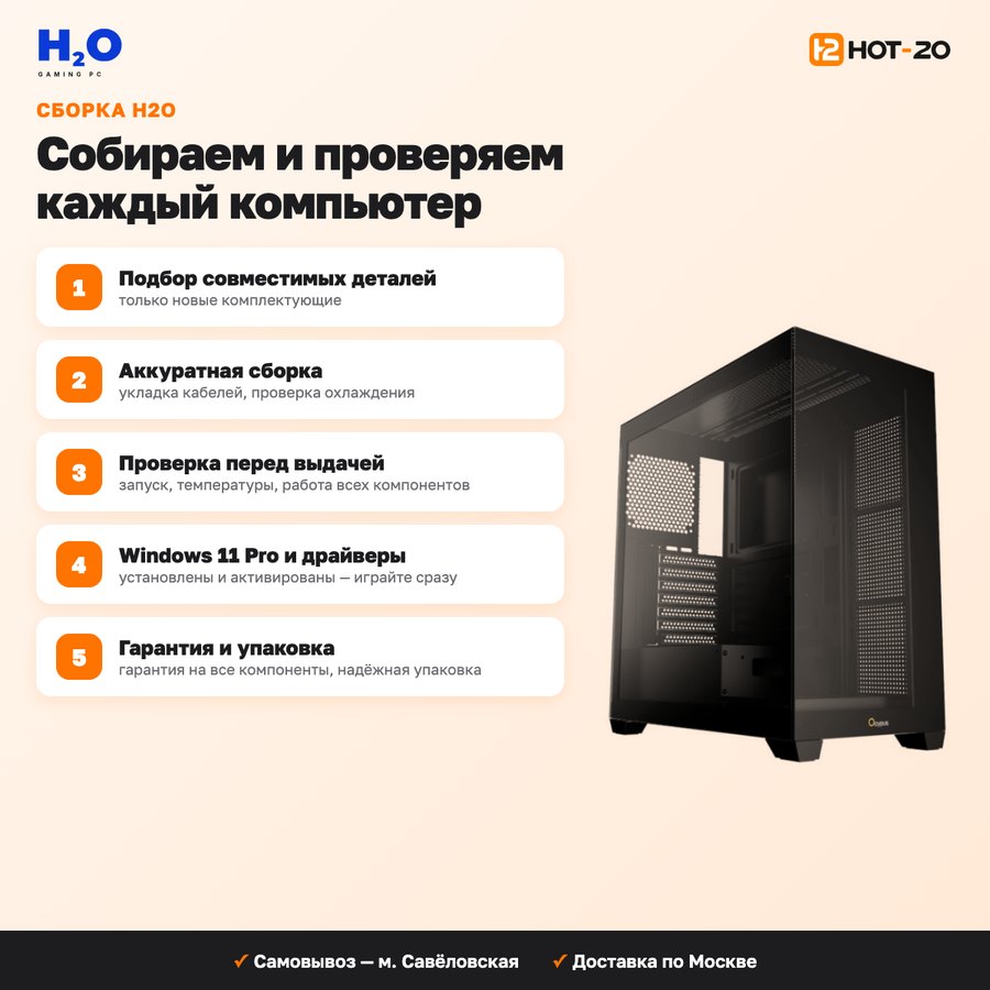 H2O Neon Intel Core i5-12400F/NVIDIA GeForce RTX 5060 8GB/16GB DDR4/SSD 512GB/Windows 11 Pro (HT214977)
