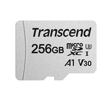 Transcend 256Gb, + адаптер (TS256GUSD300S-A)