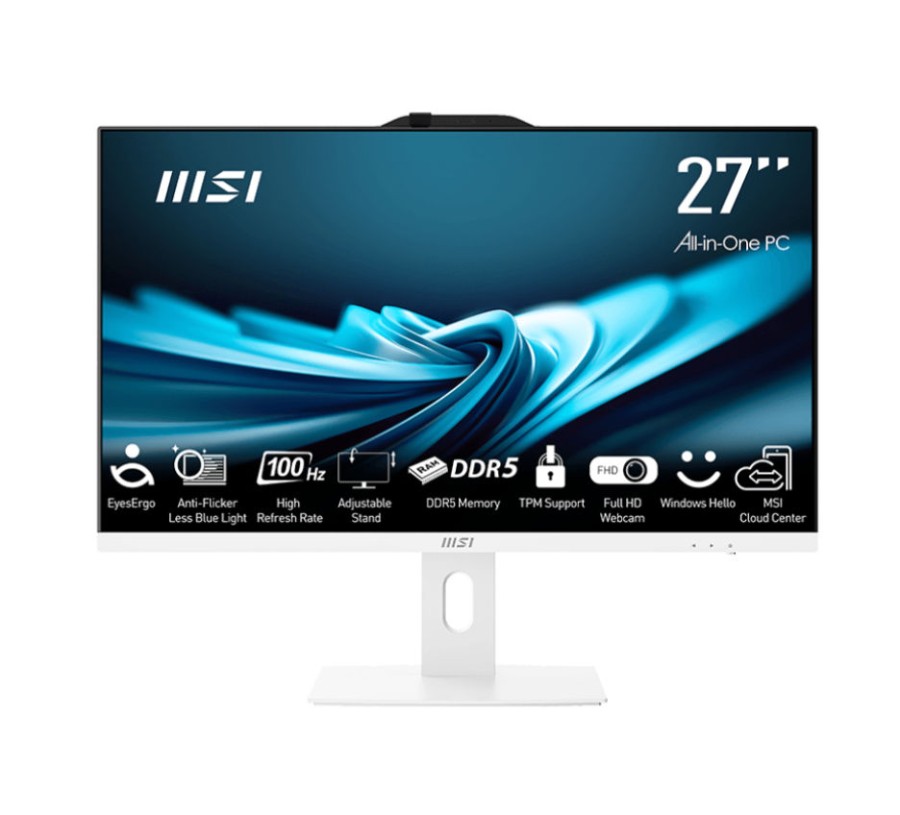 MSI Pro AP272P 14M Intel Core i5 14400 2500 МГц/8192 Mb/512 Gb SSD/27" Full HD 1920x1080/DVD нет/Intel UHD Graphics 730/Без ОС (9S6-AF8322-814) White