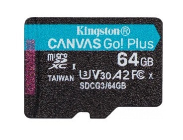 64Gb MicroSD Kingston Class 10 (SDCG3/64GBSP)