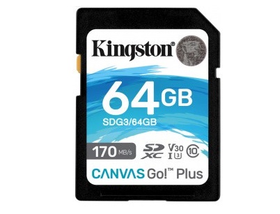 64Gb Kingston SDXC Class 10 (SDG3/64GB)
