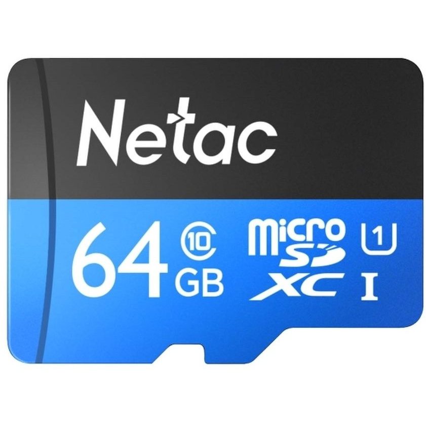 Netac P500 64Gb MicroSD + SD адаптер (NT02P500STN-064G-R)