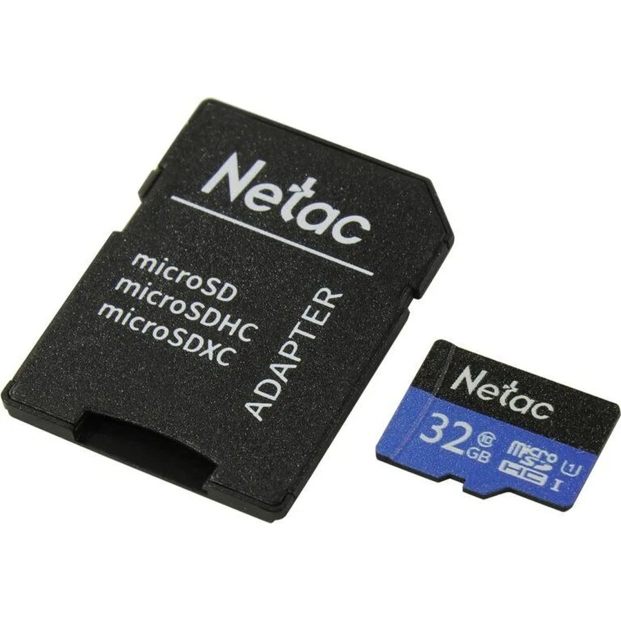Netac P500 32Gb MicroSD+ SD адаптер (NT02P500STN-032G-R)
