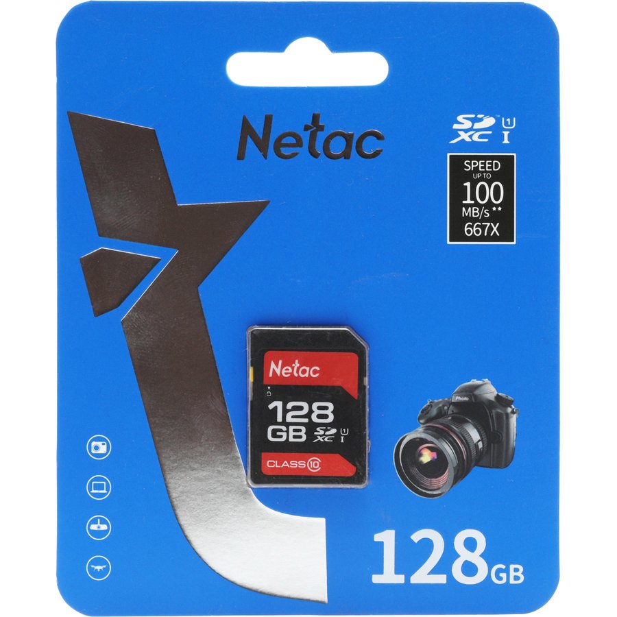 Netac P600 SDHC 128GB U1/C10 up to 80MB/s (NT02P600STN-128G-R)