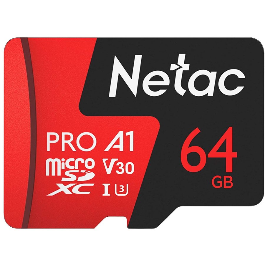Netac P500 Extreme Pro 64Gb MicroSD + SD адаптер (NT02P500PRO-064G-R)