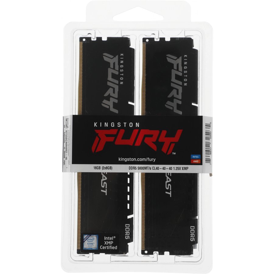 Kingston Fury Beast 16Gb DDR5 5600MHz (2x8Gb KIT) (KF556C40BBK2-16)