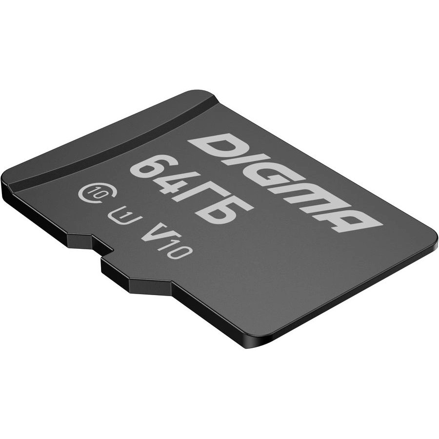 Digma 64Gb MicroSD + SD адаптер (DGFCA064A01)